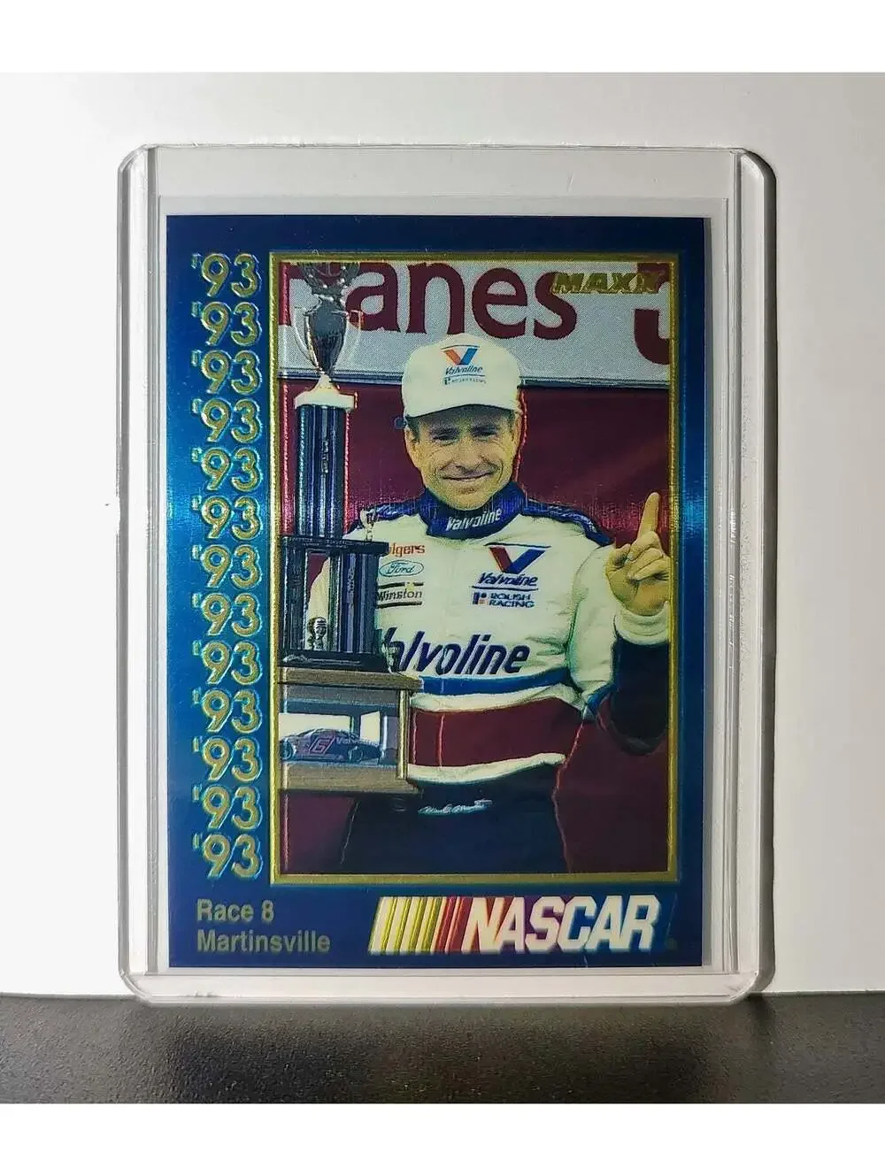 Race 8 Martinsville YR 1993 Maxx Premier Plus Racing #186 NASCAR Roush Racing
